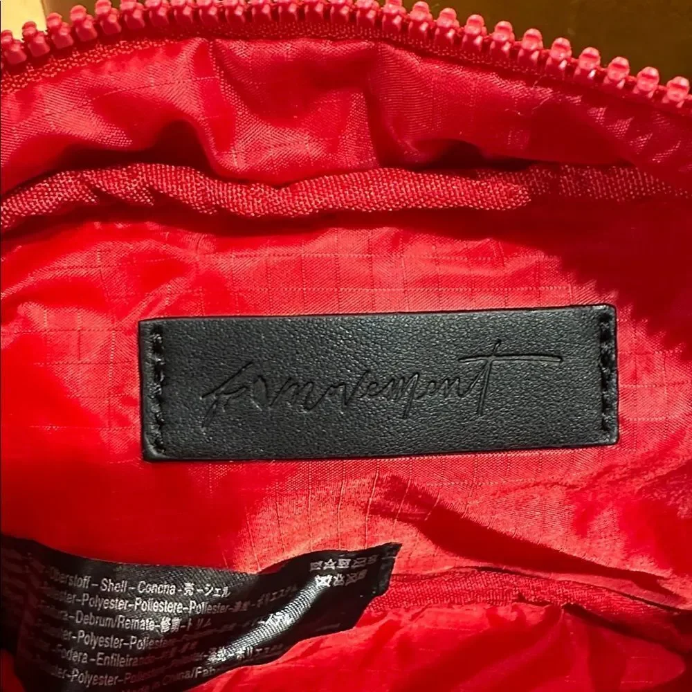FP movement Winterberry Red Essentials Quilted Nylon Waterproof Cosmetic Bag